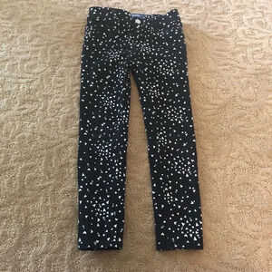 Old navy black white heart ballerina pants 6